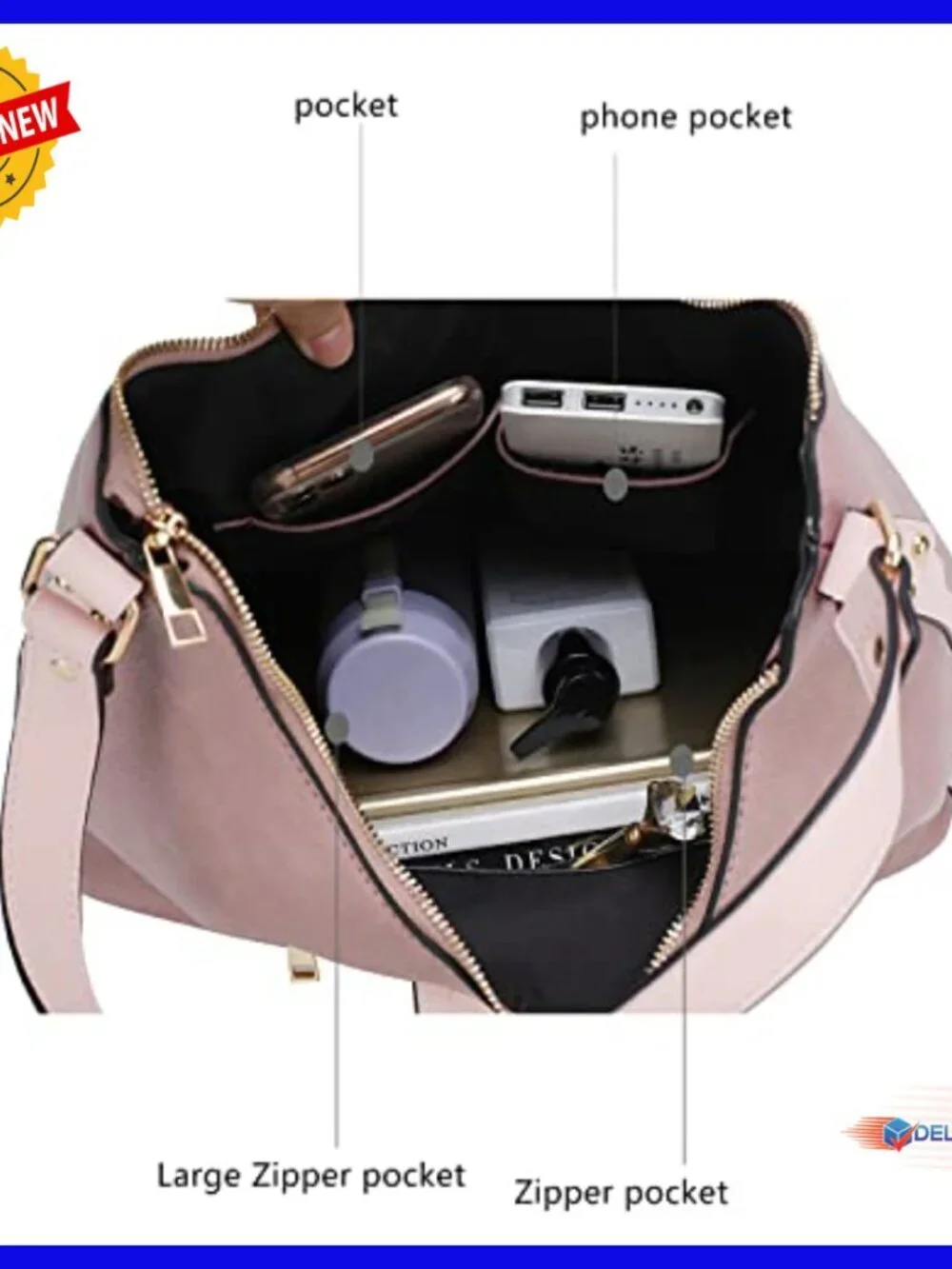Vegan Leather Hobo Bag with Wristlet, Convertible Shoulder Purse